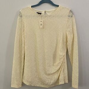 3/$15. NWT Talbots Ivory Lace top